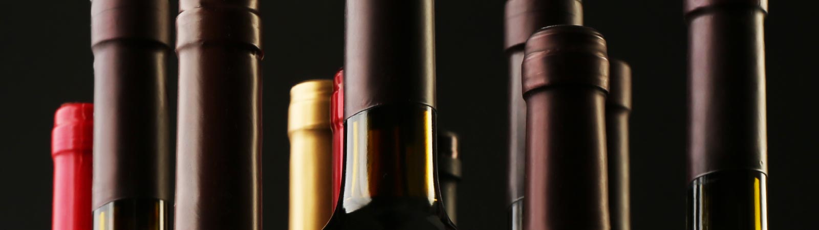 necks of wine bottles