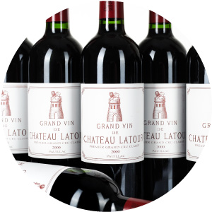 bottles of fine and rare wine. 2000 Chateau Latour grand vin