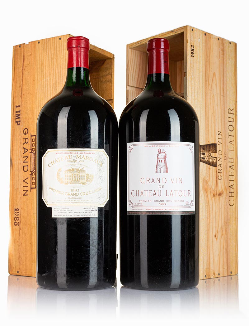 Lot 1077, 1080: 1 each imperial 1982 Chateau Latour & 1983 Chateau Margaux in owc