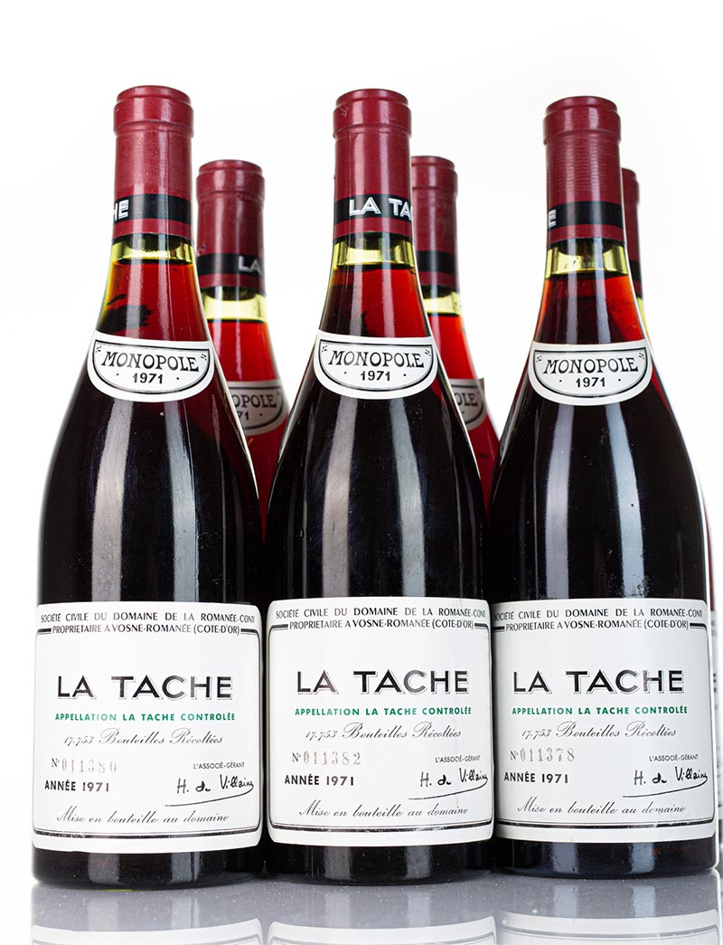 6 bottles 1971 DRC La Tache