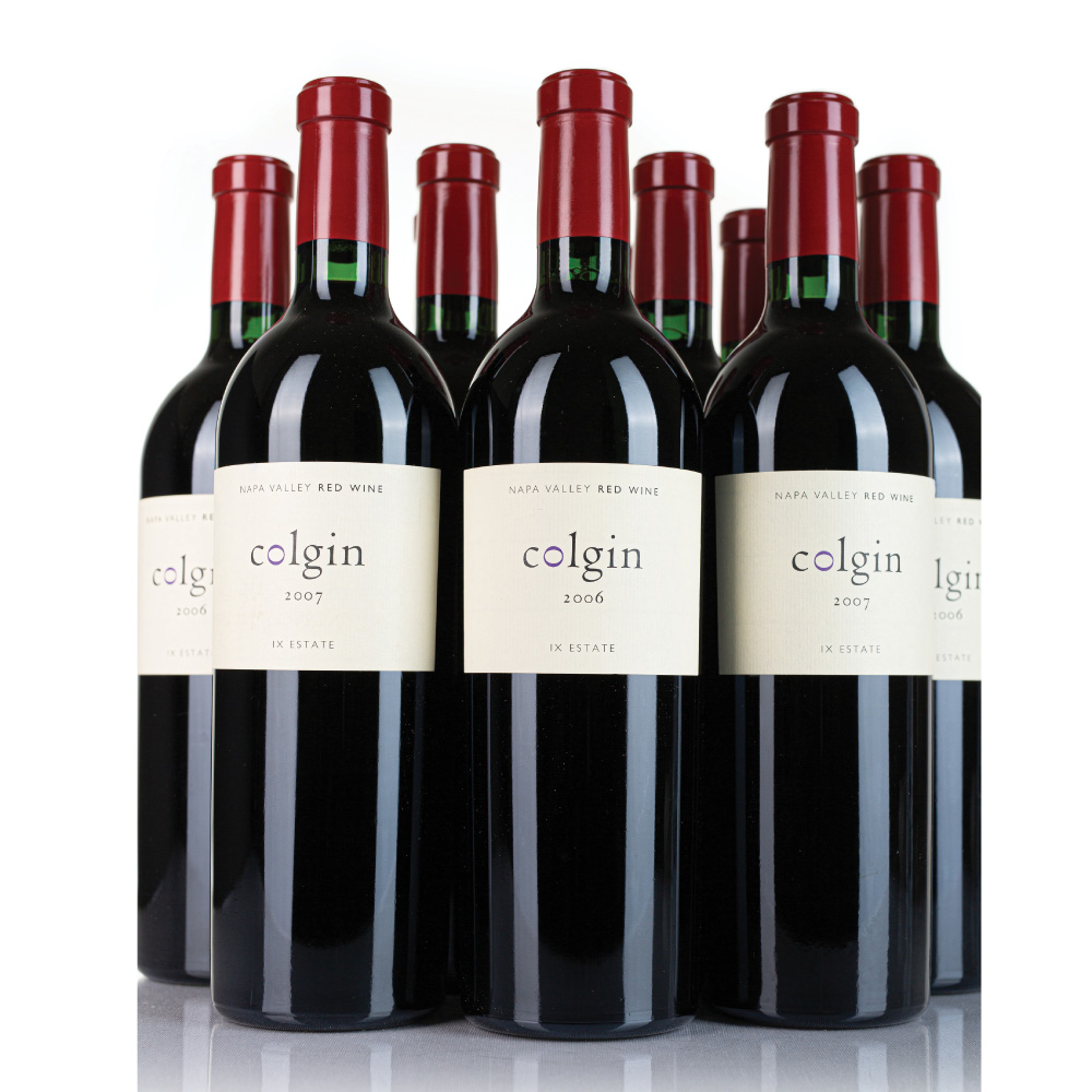 assortment bottles of Colgin Cellars