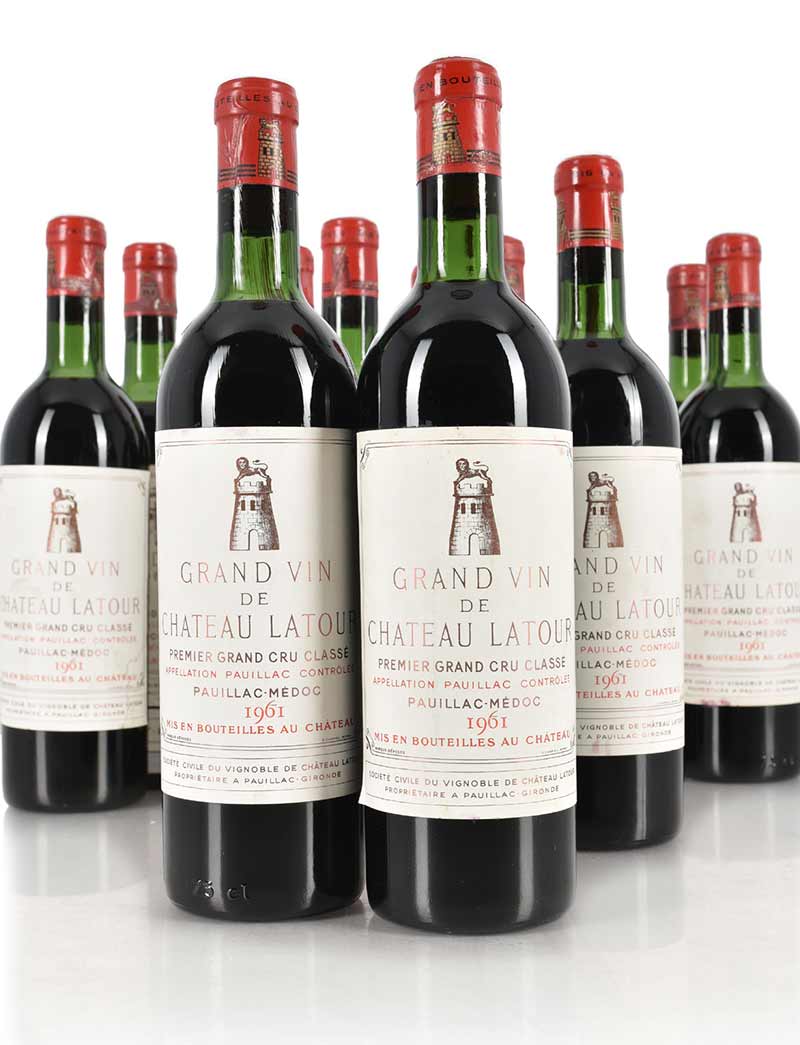 Lot 336: 12 bottles 1961 Chateau Latour